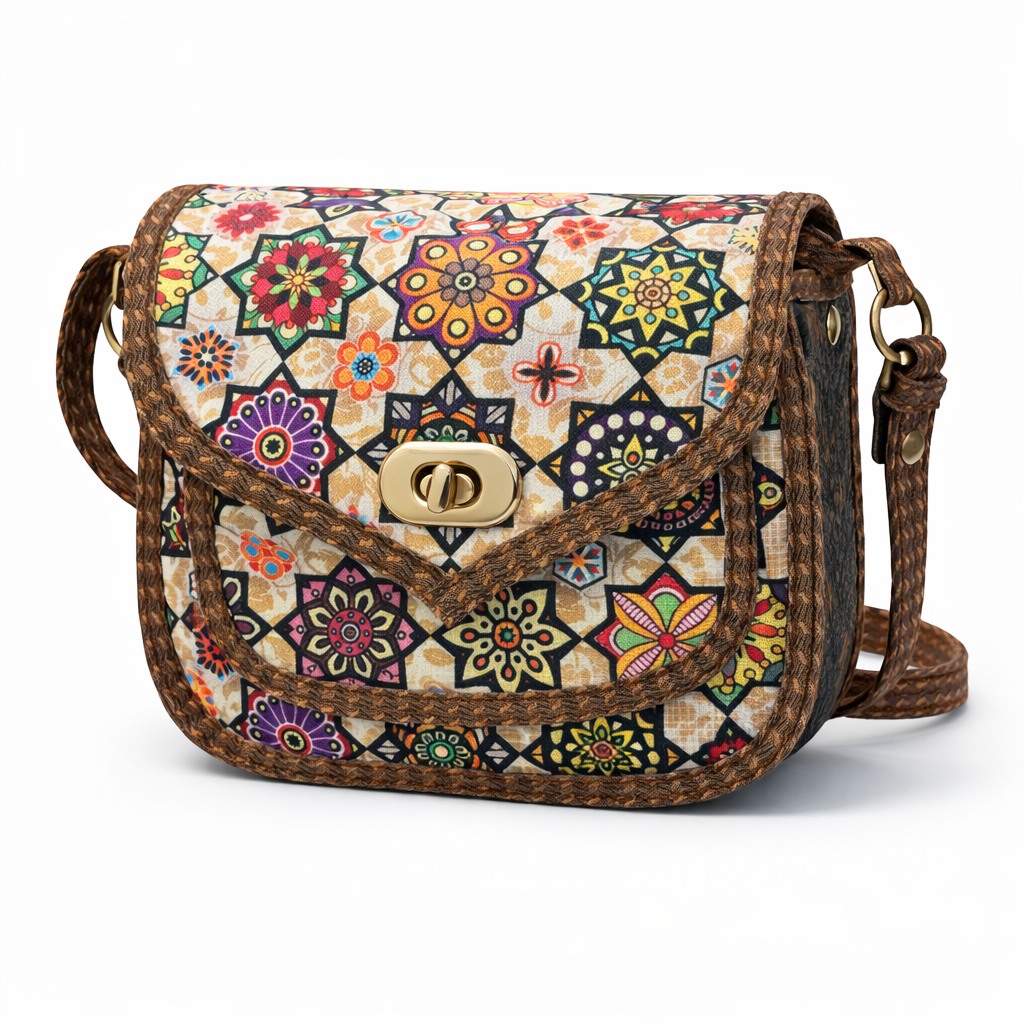 Handcrafted Small Crossbody Bag – 8” × 6.5”