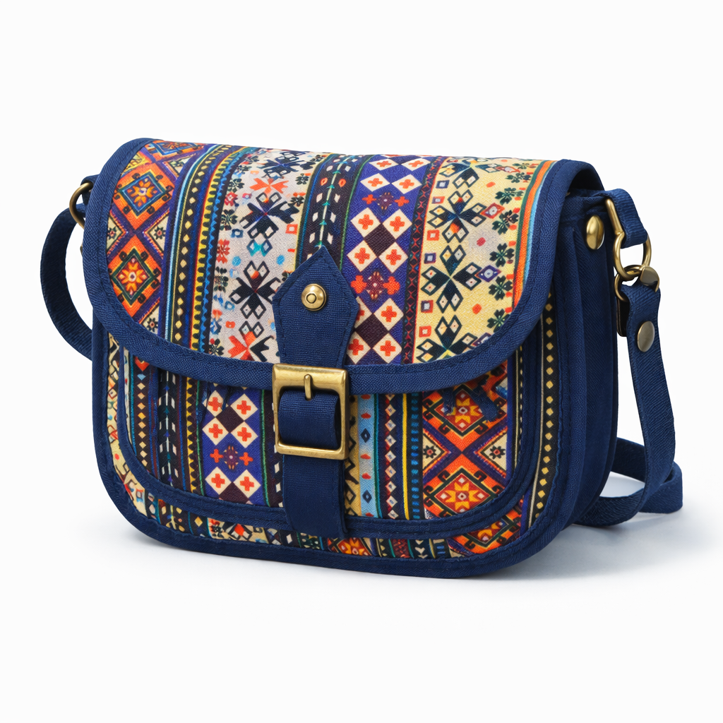 Handcrafted Small Crossbody Bag – 8” × 6.5”