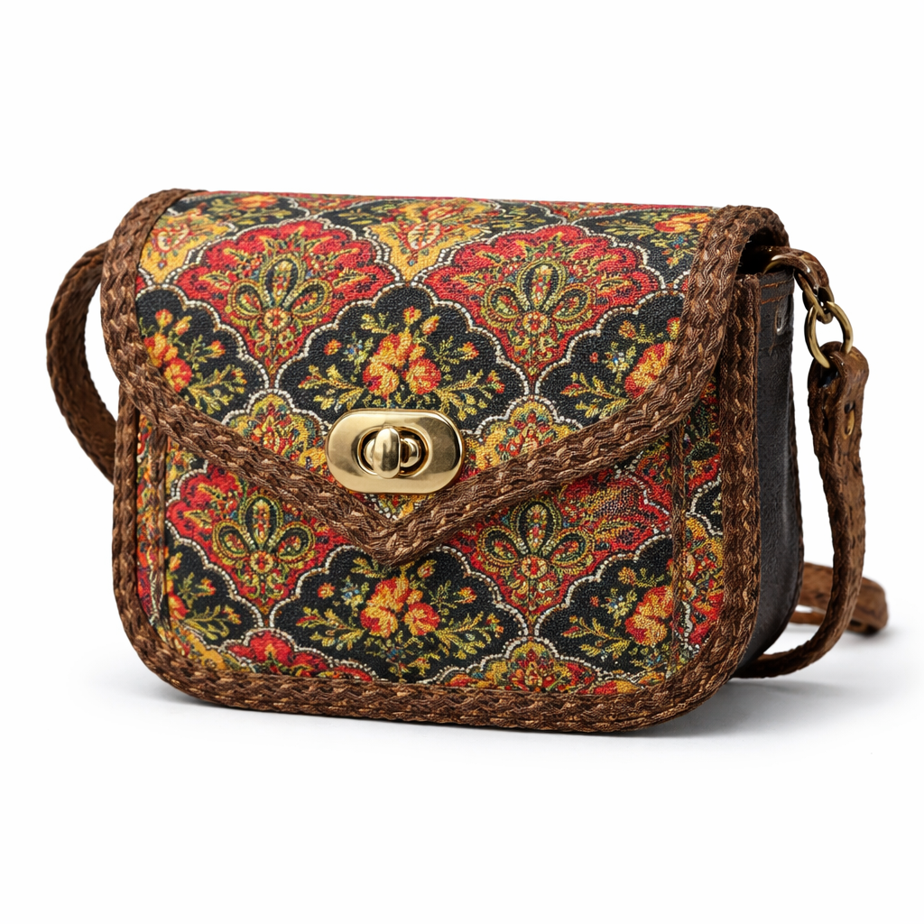 Handcrafted Small Crossbody Bag – 8” × 6.5”